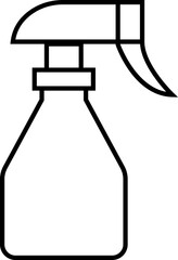 Spray bottle black flat vector icon, Cleaning spray bottle vector silhouette, modern clean and Fresh sanitizing product design, Useful for various applications like household template elements,