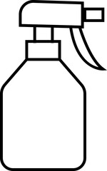 Spray bottle black flat vector icon, Cleaning spray bottle vector silhouette, modern clean and Fresh sanitizing product design, Useful for various applications like household template elements,