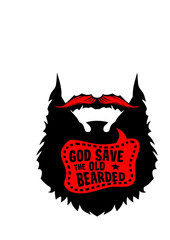 citation barbe god save bearded humour drole