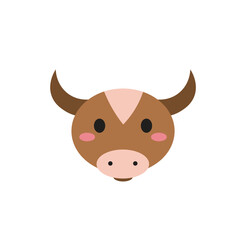 Bull Face Icon for Animal Collection