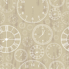 Stylish beautiful clock vector pattern. Time, watch, schedule, business, management, plan, work and urgency concept. Vector illustration