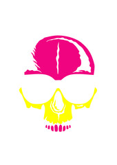 tete de mort crane halloween dessin lunette de soleil