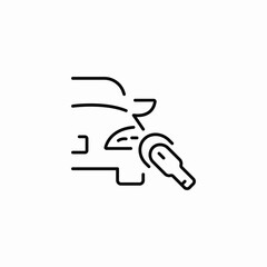 headlight polish icon sign vector