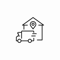 home delivery icon sign vector