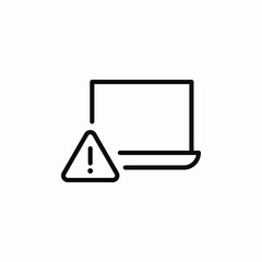 laptop warning icon sign vector