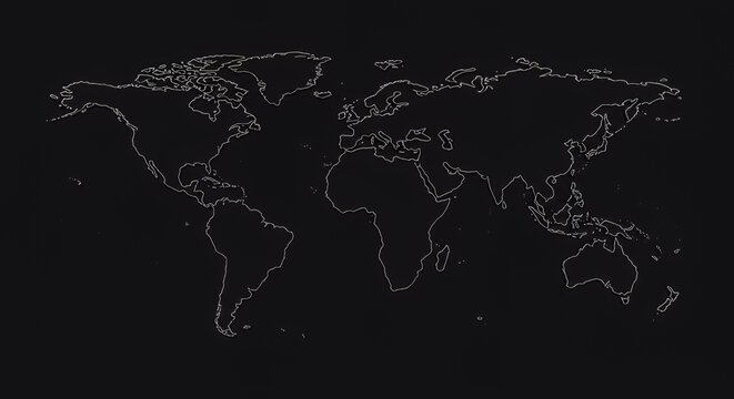 World Map Outline: A Minimalist Global Perspective
