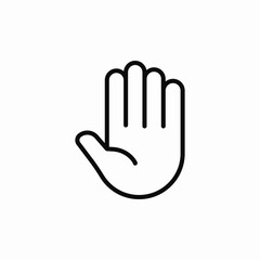 Fototapeta premium palm hand icon sign vector