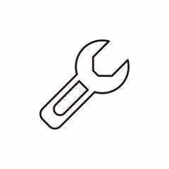wrench fix icon sign vector