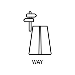Icon a way, isolated against a clean background.