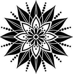 black and white abstract flower