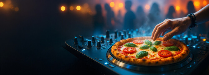 pizza dj party italy pizzaparty, generative ai