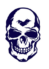 Tete de mort halloween horreur dessin crane