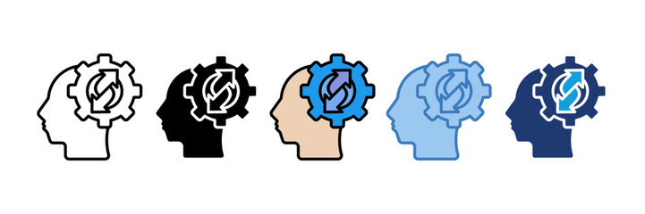 Knowledge Management Icon Element For Design