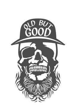 tete de mort hipster citation old good barbe barbu 