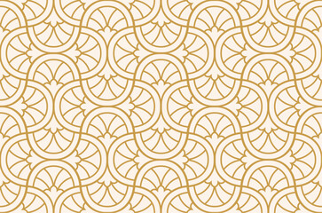 Cute seamless art deco pattern. Modern abstract vector background. Geometric floral texture.
