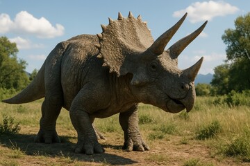 Obraz premium Majestic prehistoric creature roaming.