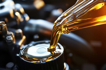Motor oil maintenance tips automotive workshop instructional guide clean environment close-up viewpoint enhancing vehicle longevity