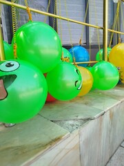 Green & Colorful Balloons