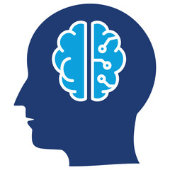 Artificial Life Flat Blue Icon