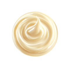Creamy Swirl of White Lotion or Cream - Top View