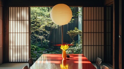 Interior view of a Japanese-style dining room