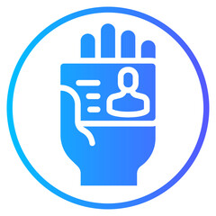 hand gradient icon