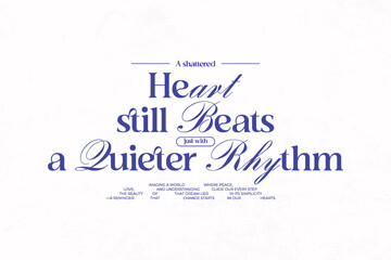 Urban Streetwear Aesthetic typography quotes vector graphic design A shattered heart still beats with a quieter rhythm