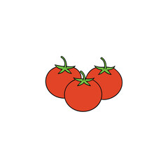 tomato isolated on white