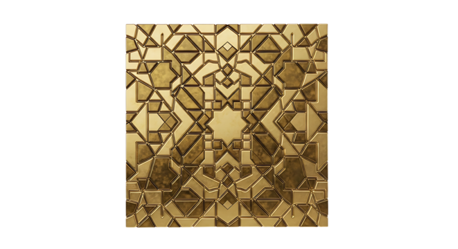 Abstract geometric golden pattern with oriental style and luxurious design elements - Powered by Adobe