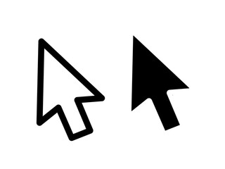 Computer mouse click pointer cursor arrow flat vector icon for apps and websites. cursor pointer icon vector simple symbol icon.