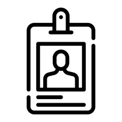 id card line icon