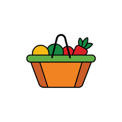 basket with vegetables