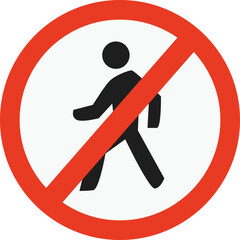 Stop No Walk Warning 