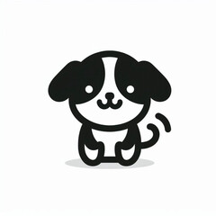 귀여운 강아지 아이콘 일러스트
