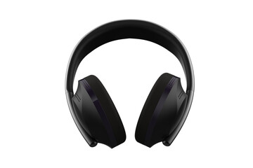 Modern, Sleek Black Over Ear Headphones - Premium High Quality Wireless Audio Gear, Active Noise Canceling Isolated on Transparent PNG HD Background for Music, Studio, Tech Visuals Graphic Element.