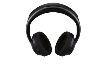 Modern, Sleek Black Over Ear Headphones - Premium High Quality Wireless Audio Gear, Active Noise Canceling Isolated on Transparent PNG HD Background for Music, Studio, Tech Visuals Graphic Element.