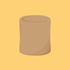 Charred marshmallow. Marshmallow Burnt. marshmallow isolated vector.