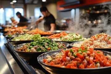 Buffet with assorted dishes