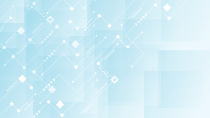 Light blue circuit board style background featuring clean electronic lines symbols and translucent blocks perfect for technology presentations websites apps and modern projects