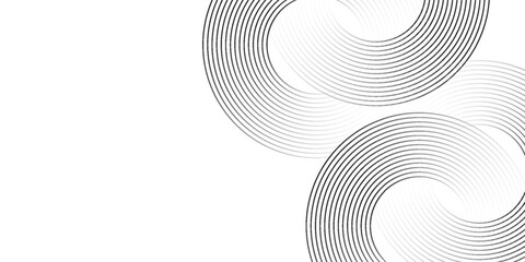 Abstract white glowing geometric lines on gray background. Modern shiny blue circle lines pattern. Futuristic technology concept art. vector ilustration