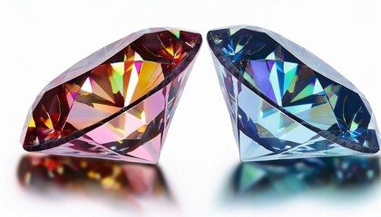 color diamond isolated on white background. AI Generate