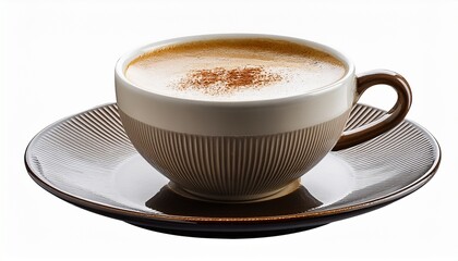 cup of cappuccino isolated on white background. AI Generate