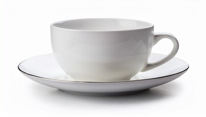 empty white cup isolated on white background. AI Generate