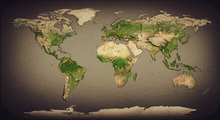 World Map: A Vintage View of Our Planet
