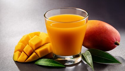 glass of mango juice 