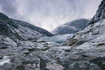 Beautiful view of the hike in Nigardsbreen glacier (Norway)


























