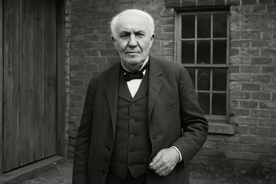 Inventor portrait historical attire