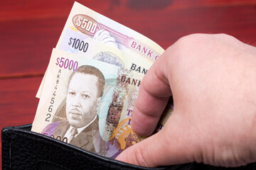 Jamaican money - dollar in the black wallet
