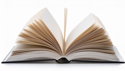 open book with blank pages isolated on white background. AI Generate