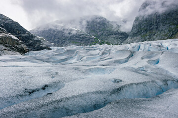 Beautiful view of the hike in Nigardsbreen glacier (Norway)


























